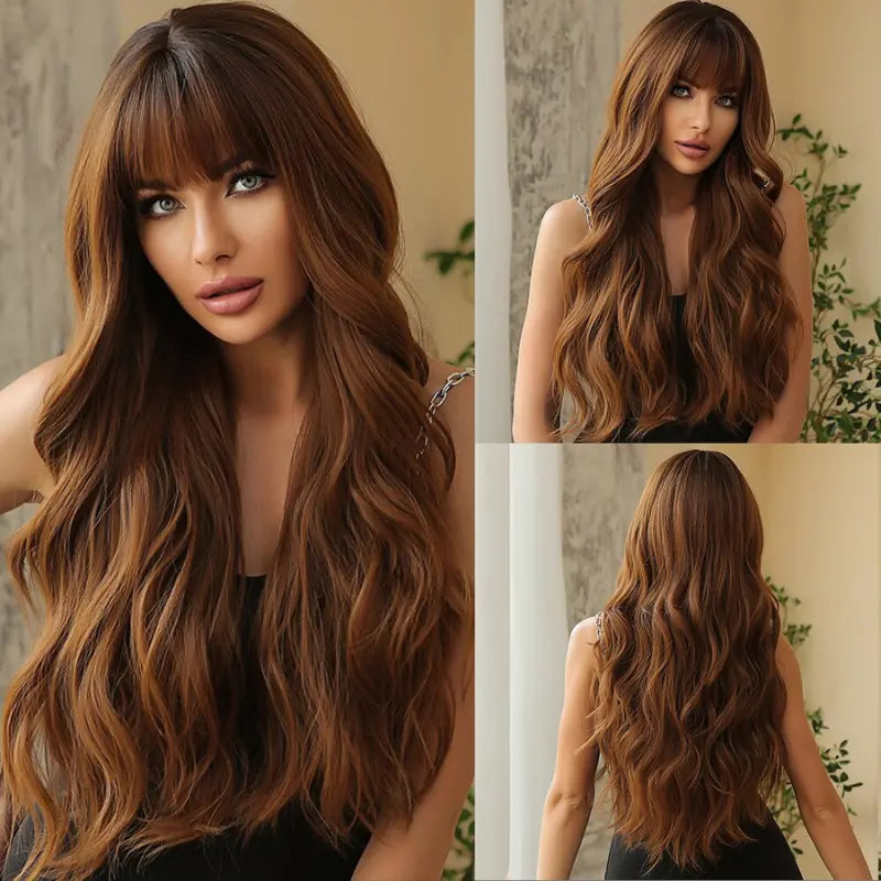 Perruque Cheveux Humains 26" Brun Chocolat