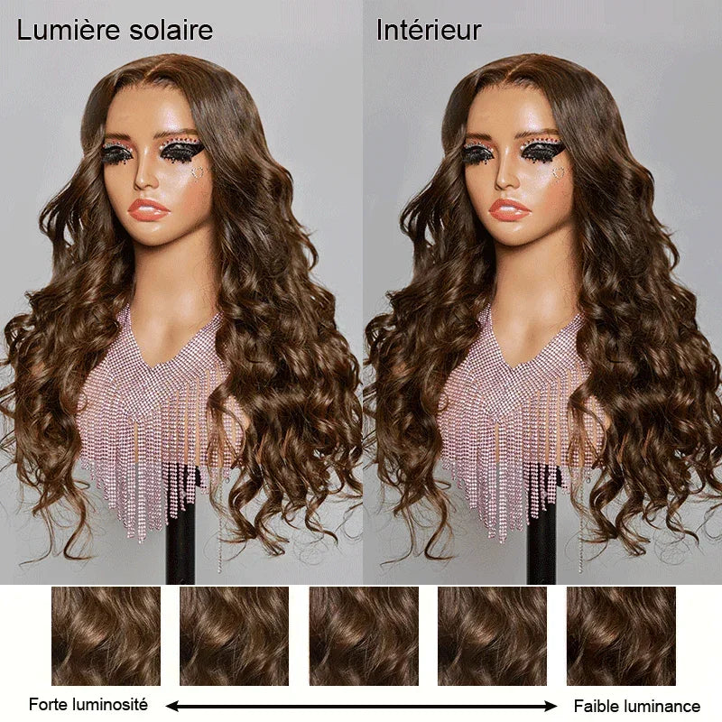 Perruque Chocolat 13x4 Sans Colle Body Wave