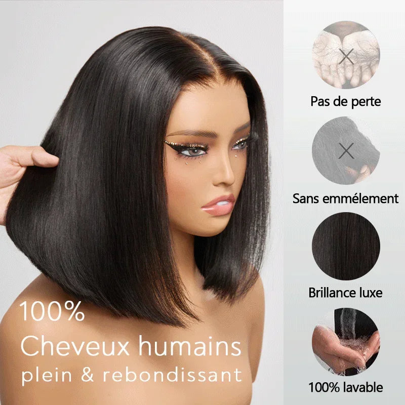 Perruque Bob 13x4 Sans Colle Lisse