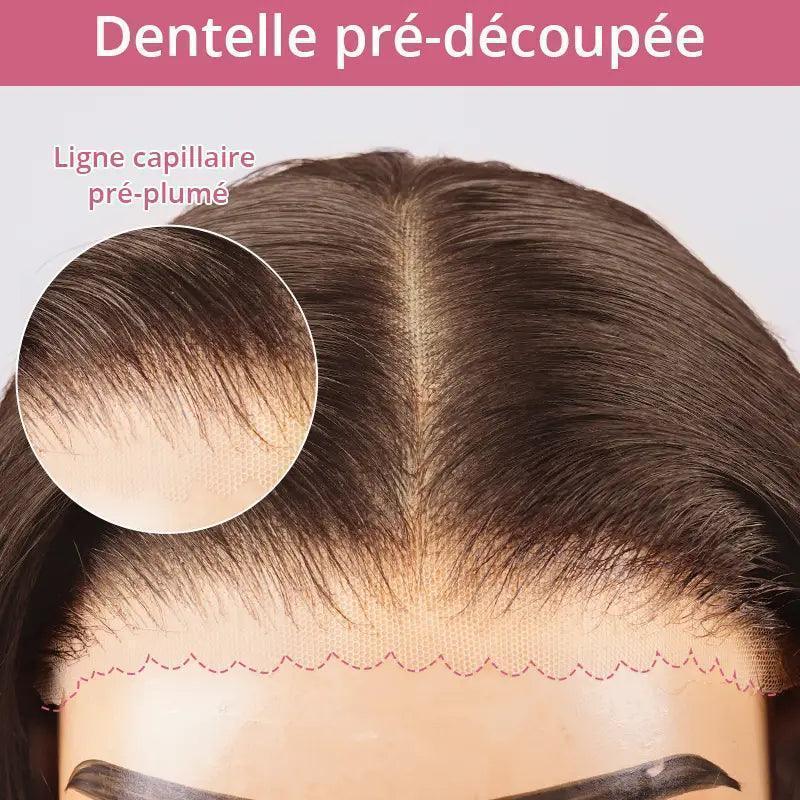 Perruque Chocolat 13x4 Sans Colle Lisse
