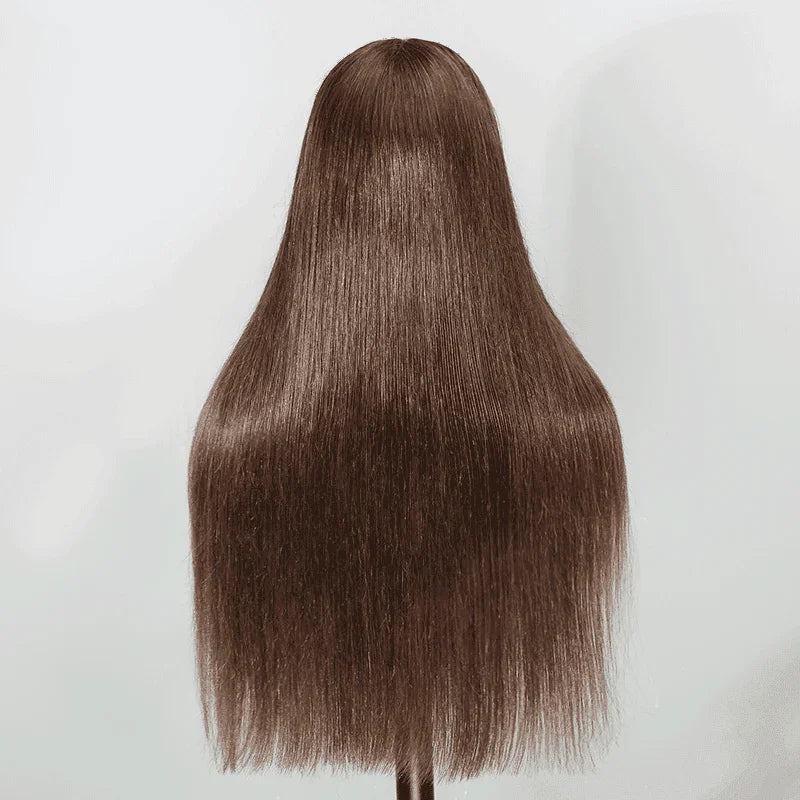 Perruque Chocolat 13x4 Sans Colle Lisse