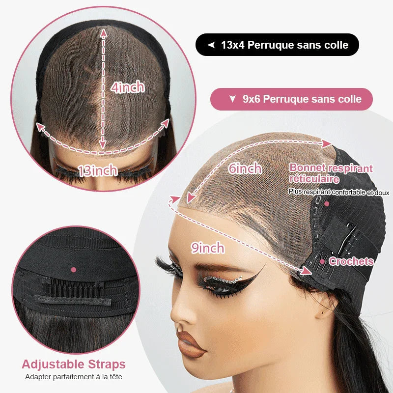 Perruque Bob 13x4 Sans Colle Body Wave