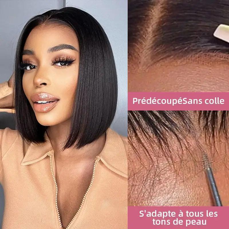 Perruque Bob 13x4 Sans Colle Lisse