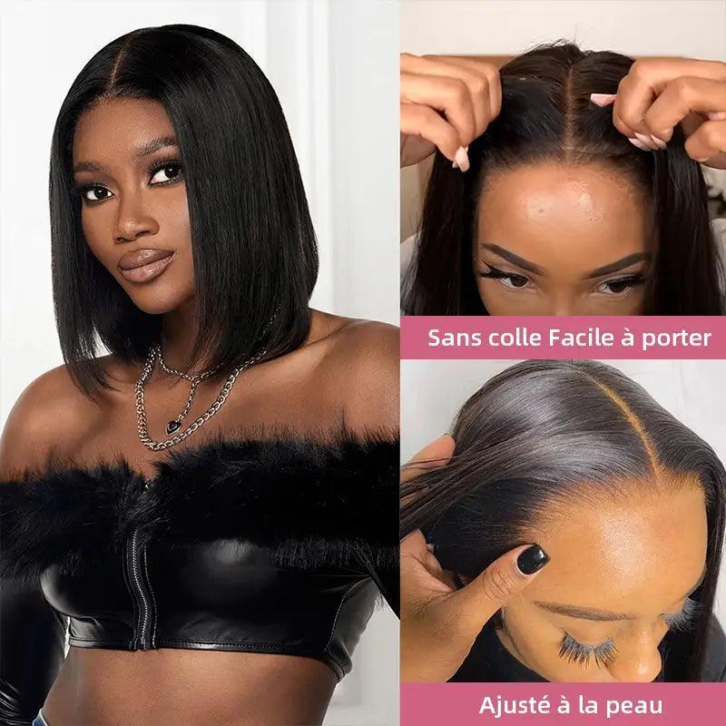 Perruque Bob 13x4 Sans Colle Lisse