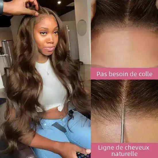 Perruque Chocolat 13x4 Sans Colle Body Wave