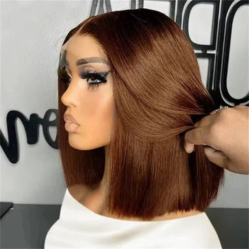 Perruque Bob Chocolat 13x4 Lisse