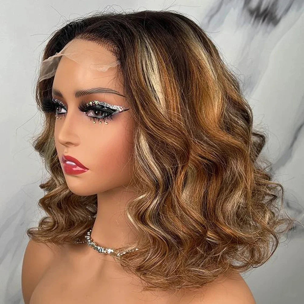 Perruque Bob Blonde 13x4 Body Wave