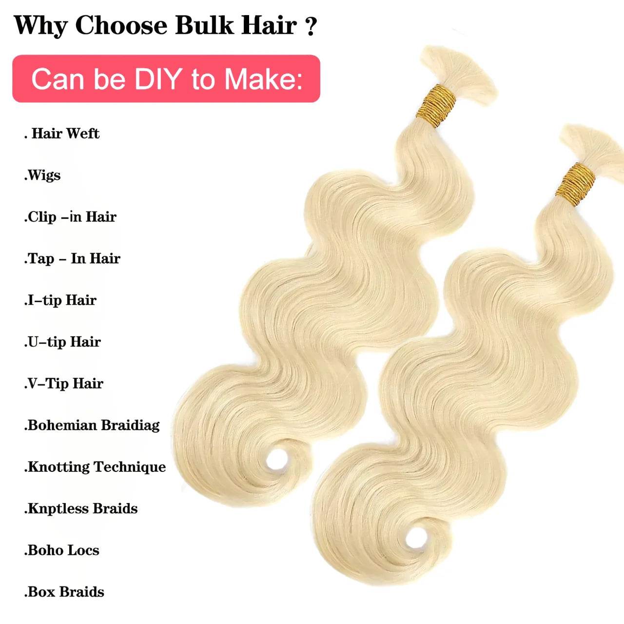 Extension Cheveux Humains Blonde 613 2