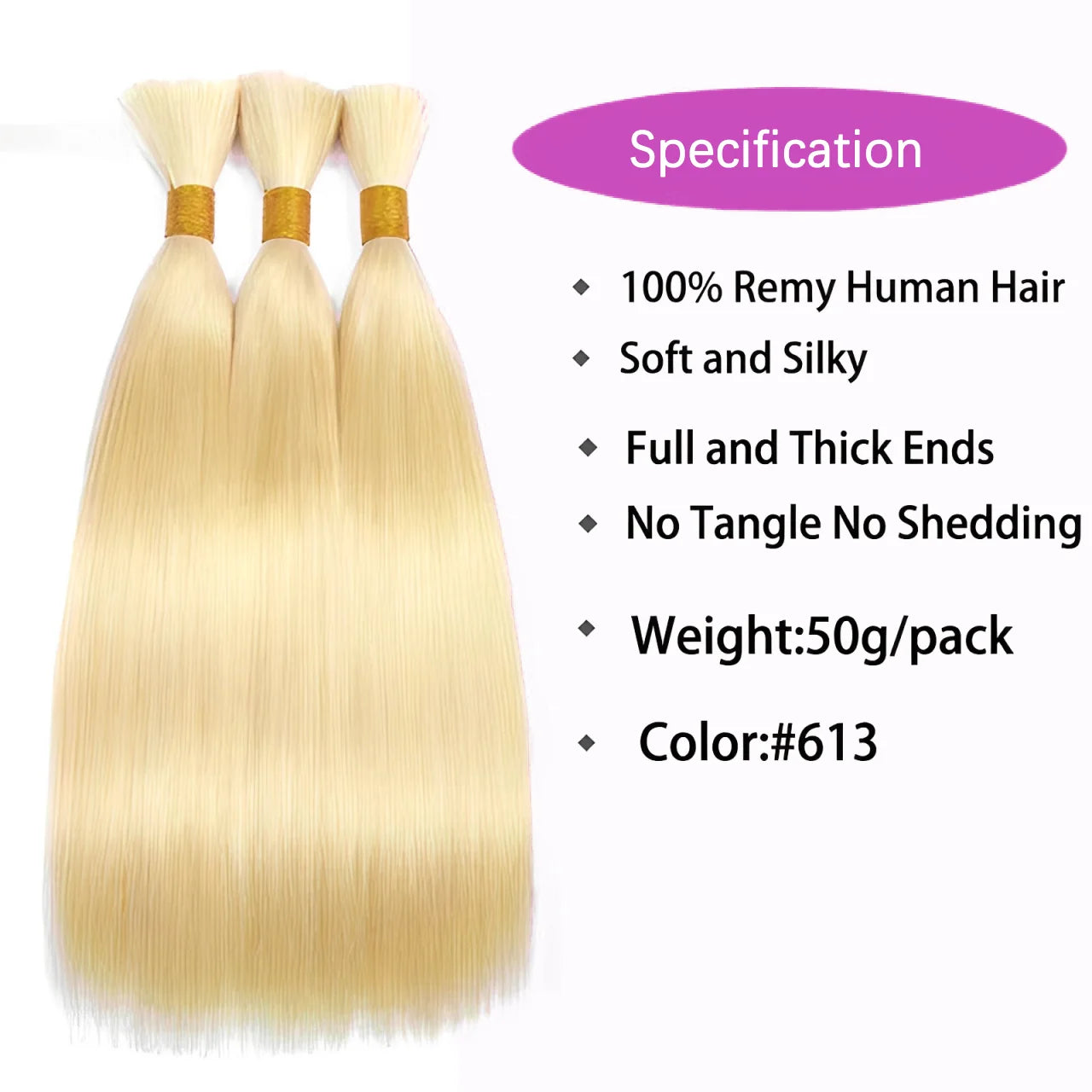Extension Cheveux Humains Blonde 613 1