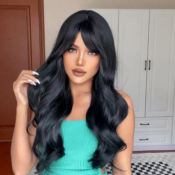 Perruque Noire Lisse 26"
