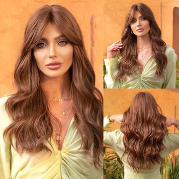 Perruque Brun Bronze Lisse 26"