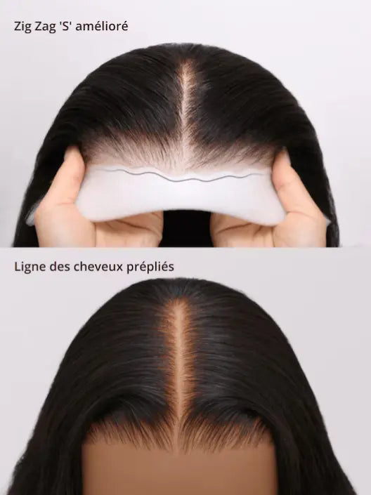 Perruque Sans Colle Humain Chaveux Bouclé