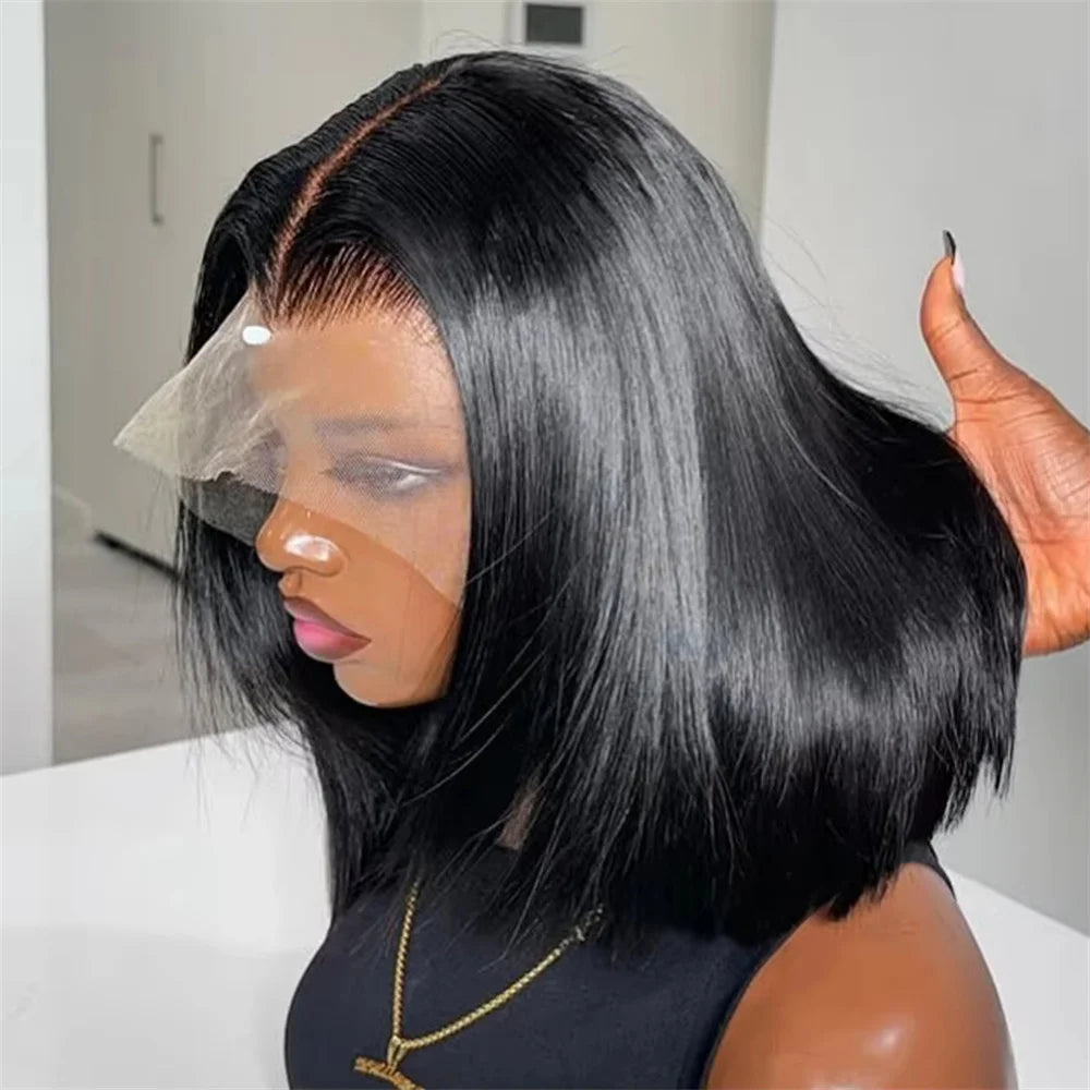 Perruque Bob Noire 13x4 Lisse