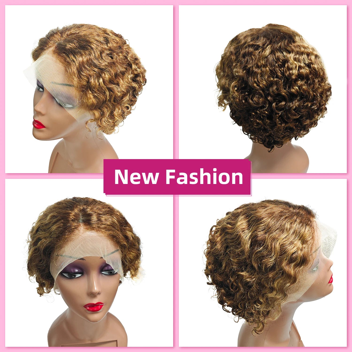Perruque Pixie Highlights HD 13x4 Bouclée 2