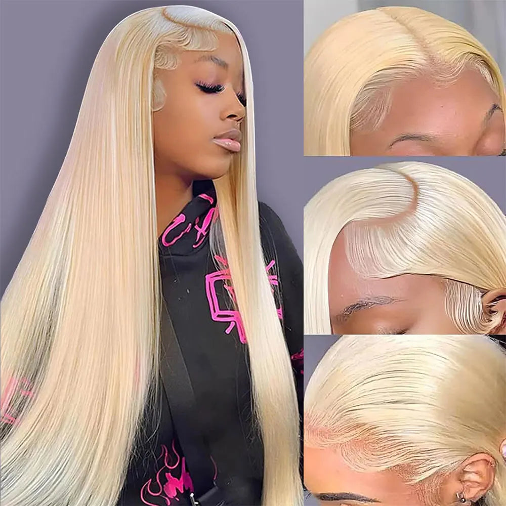 Perruque Blonde 613 HD 13x6 Ondulée 40"