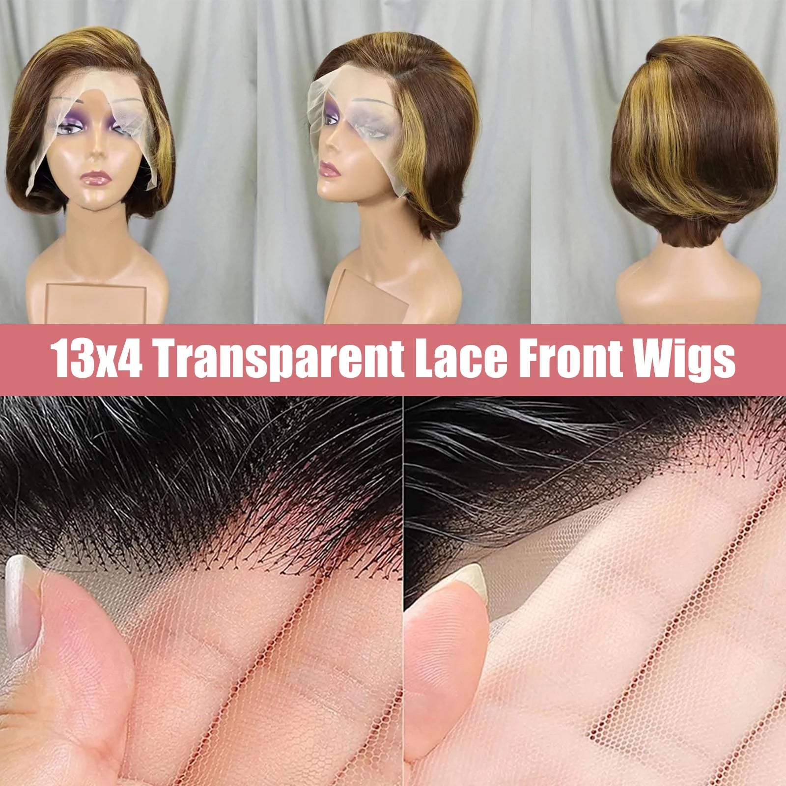 Perruque Bob Highlights Lisse