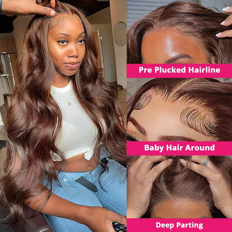Perruque Chocolat HD 13x6 Body Wave
