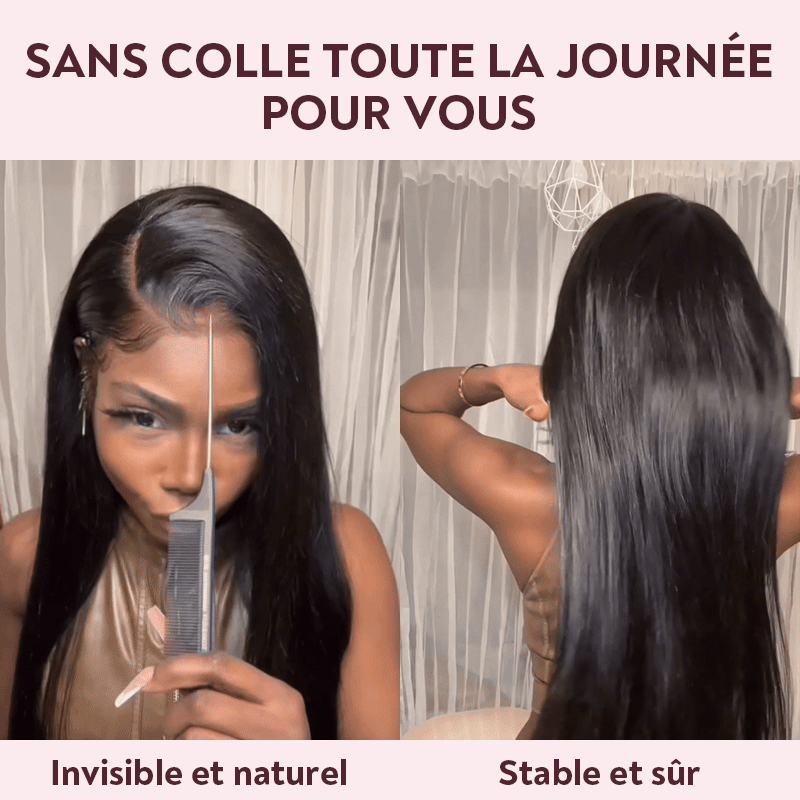 Perruque 13x4 Sans Colle Lisse