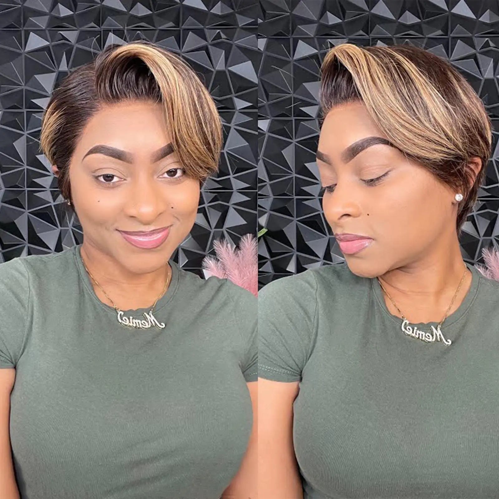 Perruque Bob Highlights Lisse