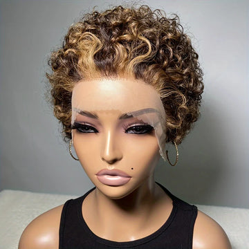 Perruque Pixie Highlights HD 13x4 Bouclée 2