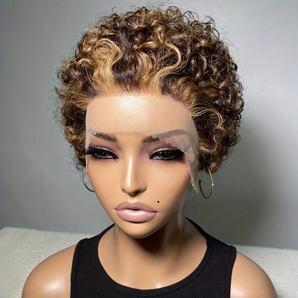 Perruque Pixie Highlights HD 13x4 Bouclée 2