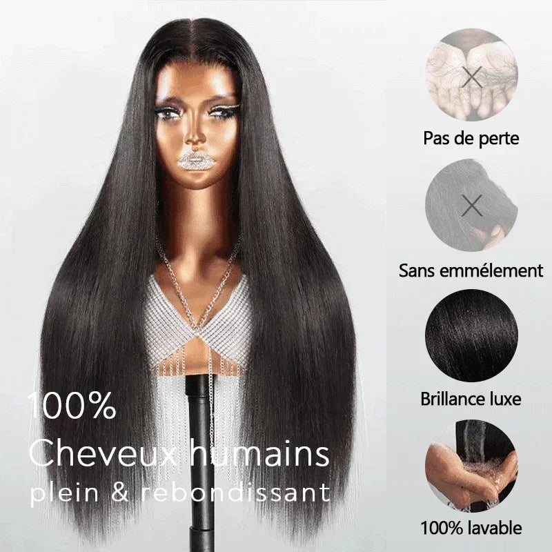 Perruque 13x4 Sans Colle Lisse