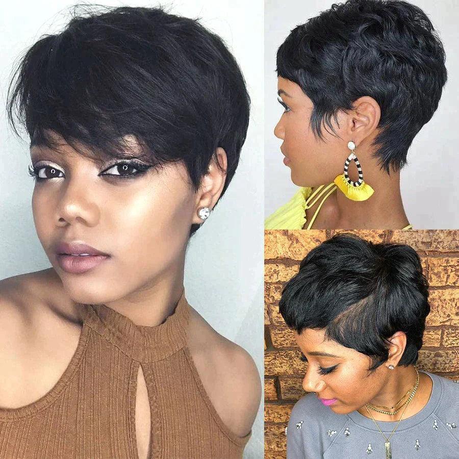 Perruque Pixie Sans Colle